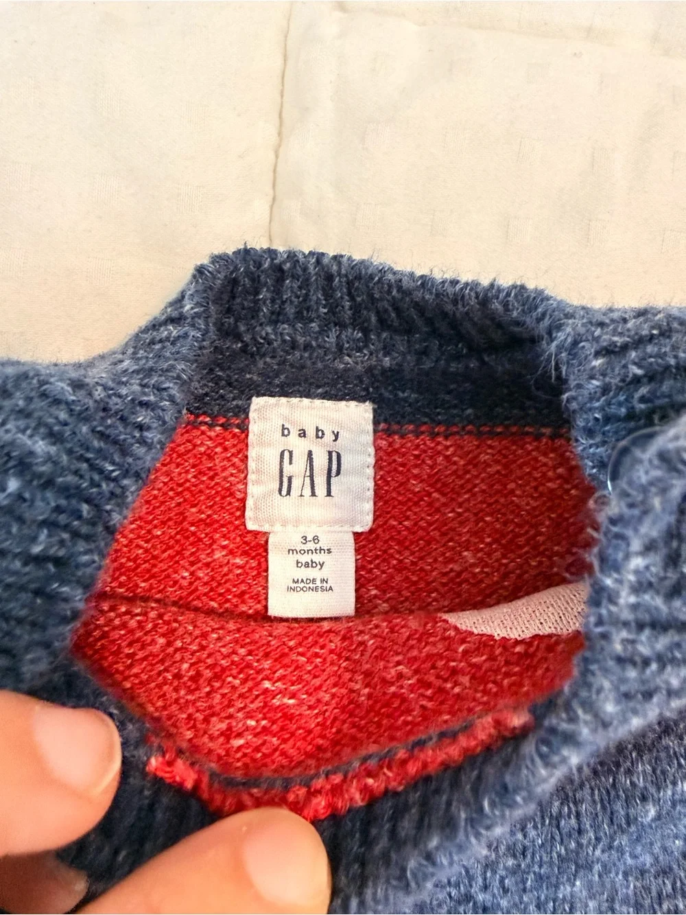 GAP Striped Knit One-Piece - Red and Navy